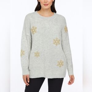 Vince Camuto Cozy Gray Snowflake Sweater Size:XL